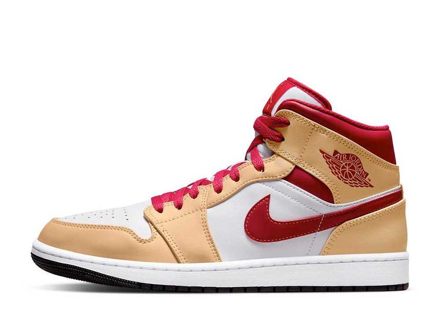 Air Jordan 1 Mid "Beige/Cardinal Red"