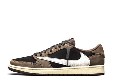 Travis Scott × Nike Air Jordan 1 Low OG SP-T "Black/Dark Mocha"